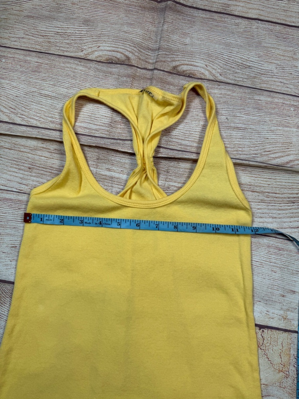Butter Yellow Ribbed Racerback Tank Sun Dress - Picture 2 of 6